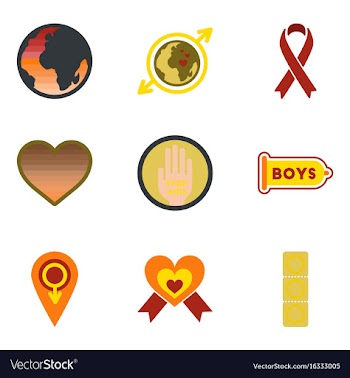 Assembly flat icons gay symbols vector image