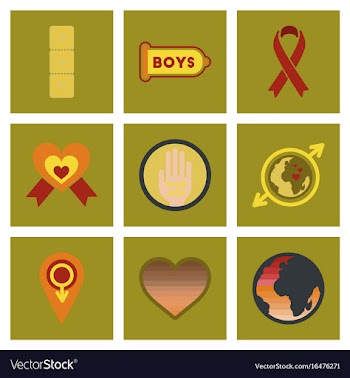 Assembly flat icons gay symbols vector image