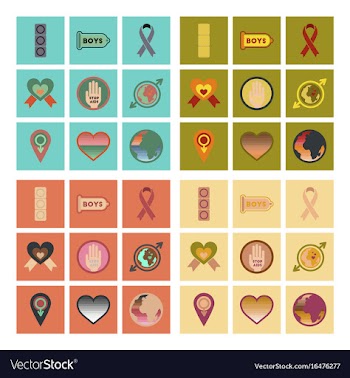 Assembly flat icons gay symbols vector image