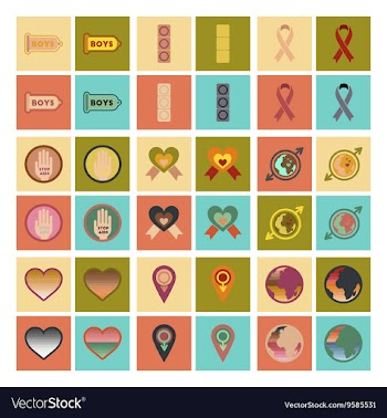 Assembly flat icons gay symbols vector image