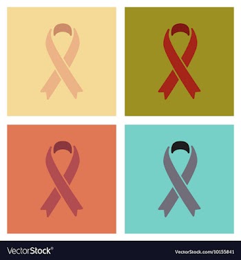 Assembly flat icons gays HIV ribbon vector image