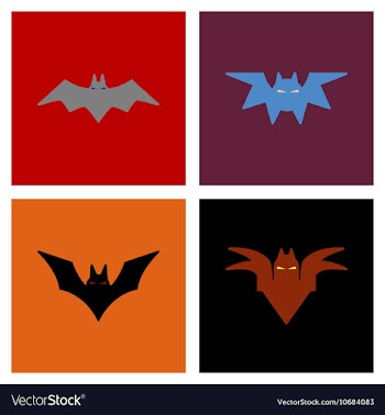 Assembly flat icons halloween bat vector image