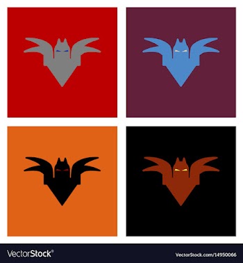 Assembly flat icons halloween bat vector image