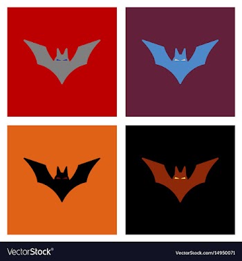 Assembly flat icons halloween bat vector image