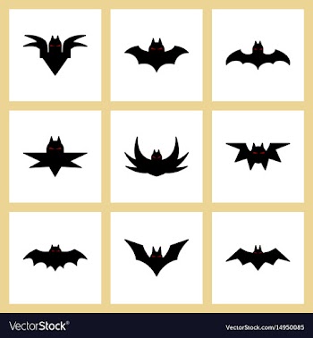 Assembly flat icons halloween bat vector image