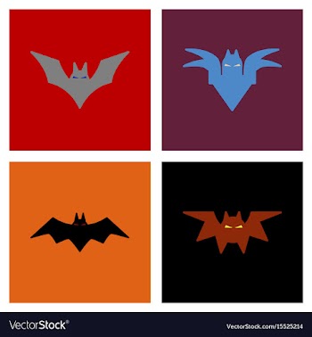 Assembly flat icons halloween bat vector image