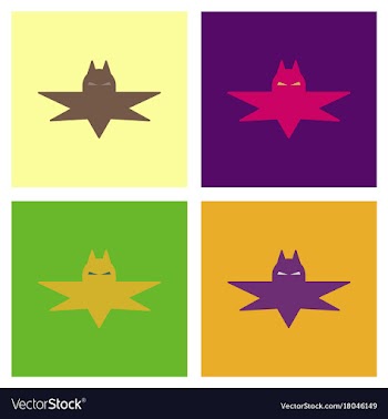 Assembly flat icons halloween bat vector image
