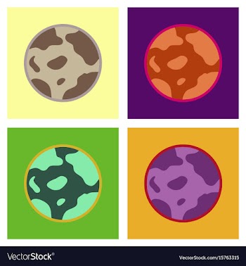 Assembly flat icons halloween full moon vector image