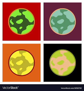 Assembly flat icons halloween full moon vector image
