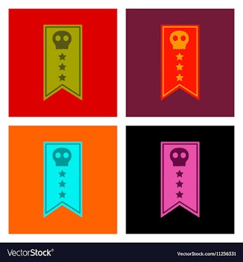 Assembly flat icons halloween garland vector image