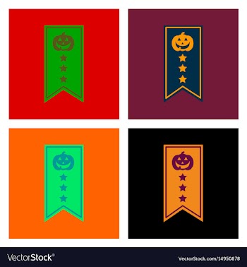 Assembly flat icons halloween garland vector image