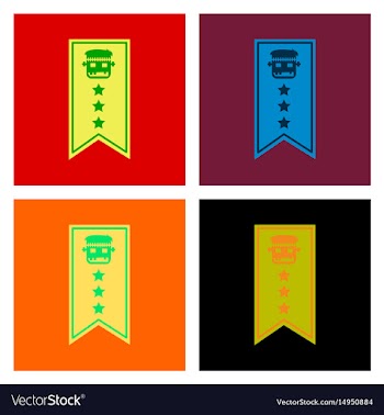 Assembly flat icons halloween garland vector image