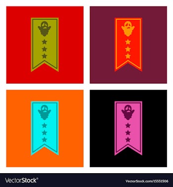 Assembly flat icons halloween garland vector image