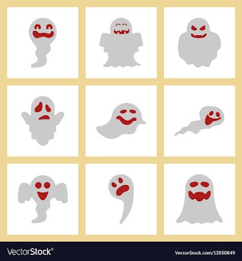 Assembly flat icons halloween ghost vector image