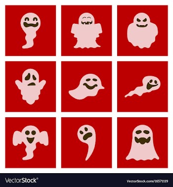 Assembly flat icons halloween ghost vector image