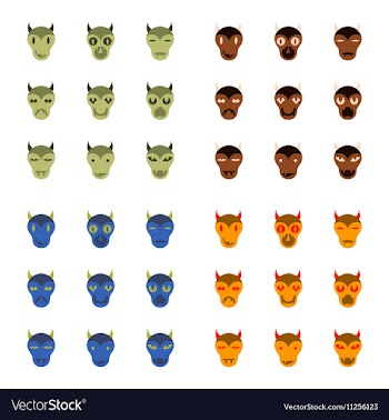 Assembly flat icons halloween monster vector image