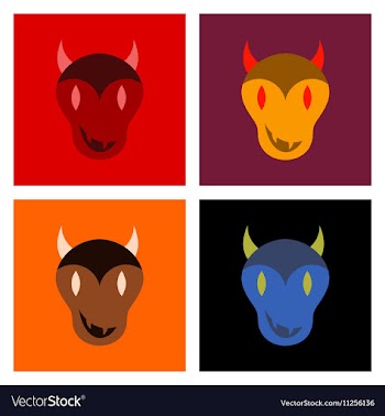 Assembly flat icons halloween monster vector image