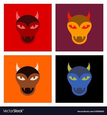 Assembly flat icons halloween monster vector image