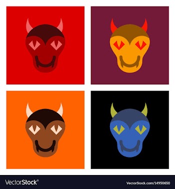 Assembly flat icons halloween monster vector image