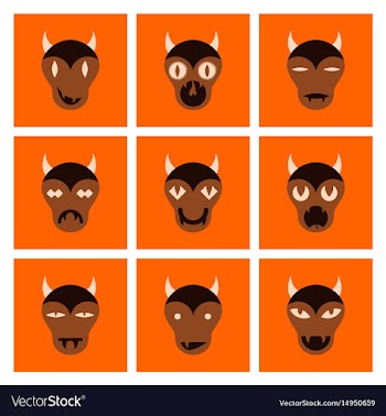 Assembly flat icons halloween monster vector image