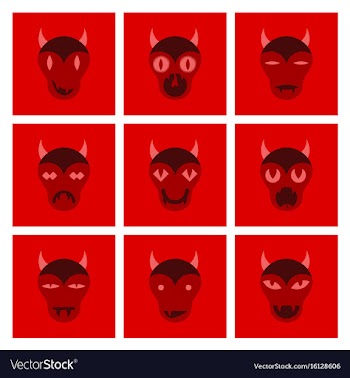 Assembly flat icons halloween monster vector image