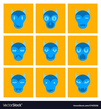 Assembly flat icons halloween monster vector image