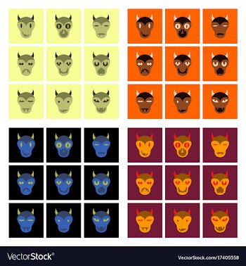 Assembly flat icons halloween monster vector image