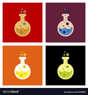 Assembly flat icons halloween potion bottle vector image