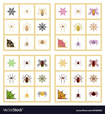 Assembly flat icons halloween spider web vector image