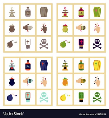 Assembly flat icons halloween symbols vector image