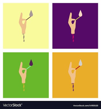 Assembly flat icons halloween zombie arm vector image