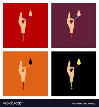 Assembly flat icons halloween zombie arm vector image