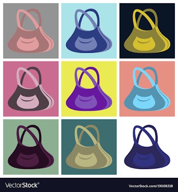 Assembly flat icons handbag vector image