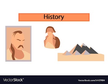 Assembly flat icons history lesson pyramid vector image