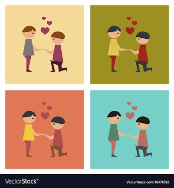 Assembly flat icons homosexual gays lovers vector image