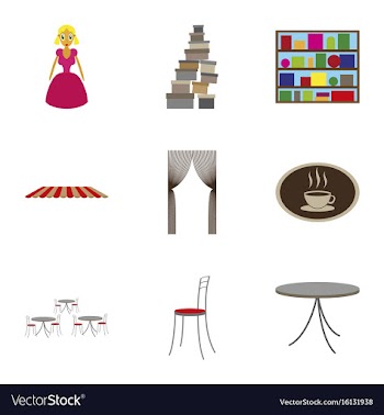 Assembly flat icons interior vector image