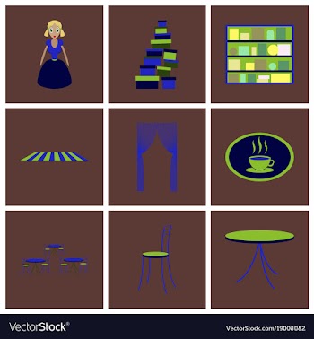 Assembly flat icons interior vector image