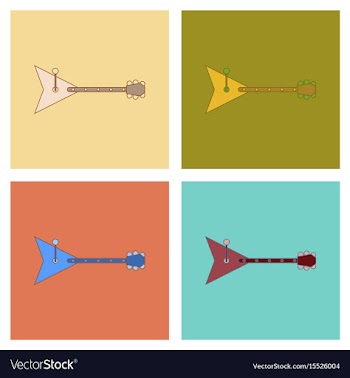 Assembly flat icons kids toy balalaika vector image
