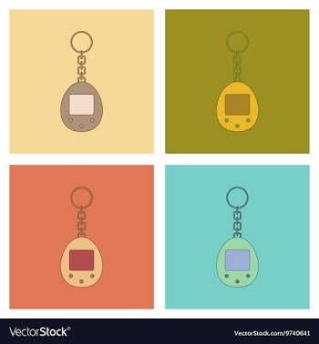Assembly flat icons Kids toy retro electric vector image