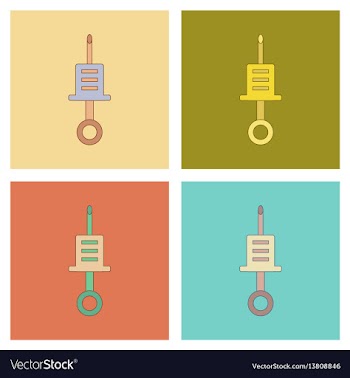Assembly flat icons kids toy syringe vector image