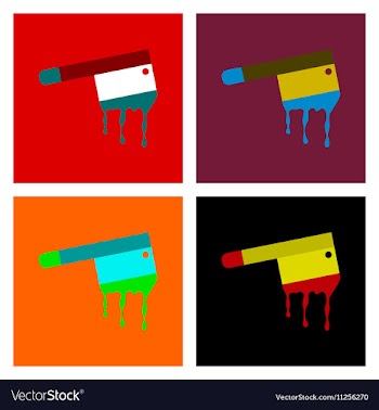 Assembly flat icons knife blood vector image