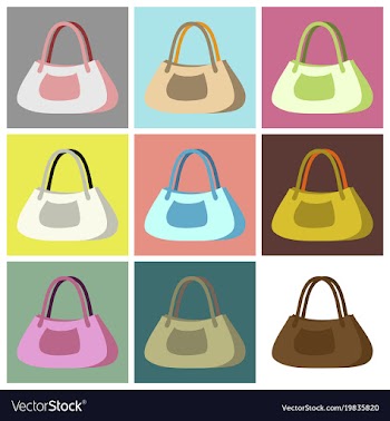 Assembly flat icons ladies handbag vector image