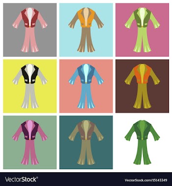 Assembly flat icons mens suit vector image