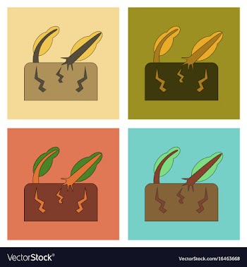 Assembly flat icons natural disaster earthquake vector image