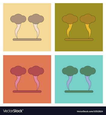 Assembly flat icons natural natural disaster vector image