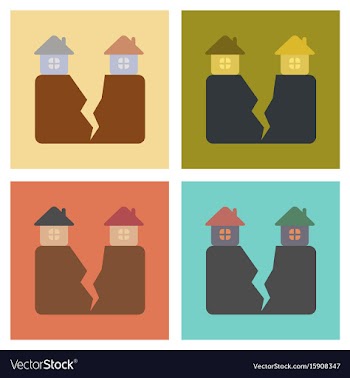Assembly flat icons nature house earthquake vector image