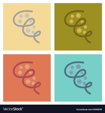 Assembly flat icons nature ice storm vector image