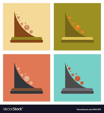 Assembly flat icons nature mountain rocks vector image