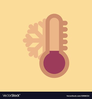 Assembly flat icons nature thermometer cold vector image
