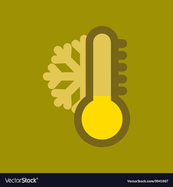 Assembly flat icons nature thermometer cold vector image